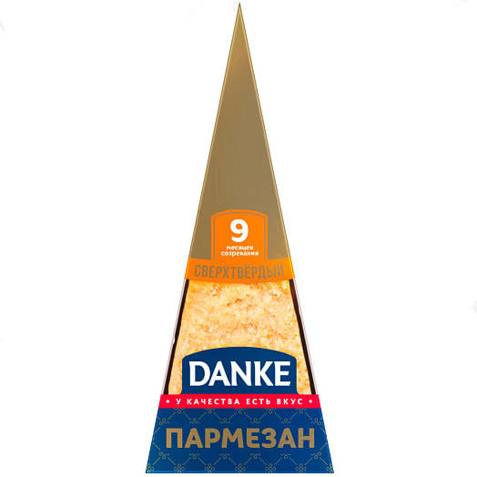 Сыр DANKE Пармезан сверхтвердый (9 месяцев,сегмент) 40% 180г СООО Белсыр Беларусь Данке