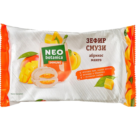 Зефир Neo-botanica Смузи абрикос, манго 280г Объединенные кондитеры ООО Россия