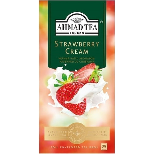 Чай Строубери Крим 50г с клубникой со сливками ООО Фабрика АХМАД ТИ Россия AHMAD TEA