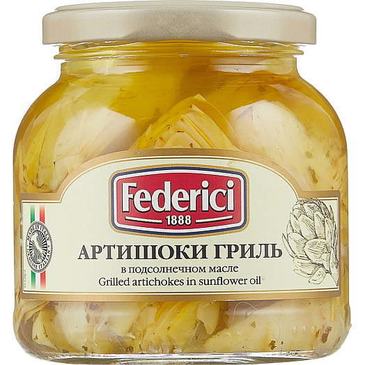 Артишоки Federici 280г ст/б гриль в подсолнечном масле Coelsanus Industria Италия