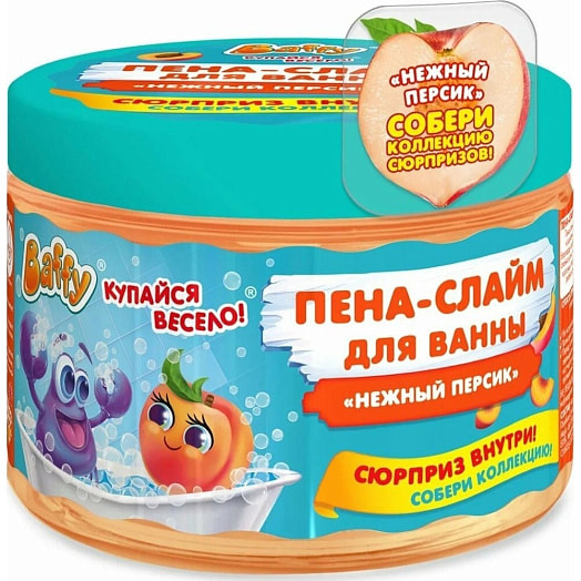Пена-слайм для ванны детская 300мл с сюрпризом Россия Baffy