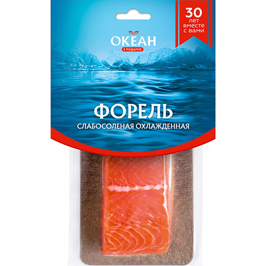 Форель радужная филе-кусок с кожей 200г слабосоленая охл. Беларусь