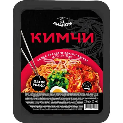 Лапша б/п Asia Mix 90г лоток Кимчи Россия