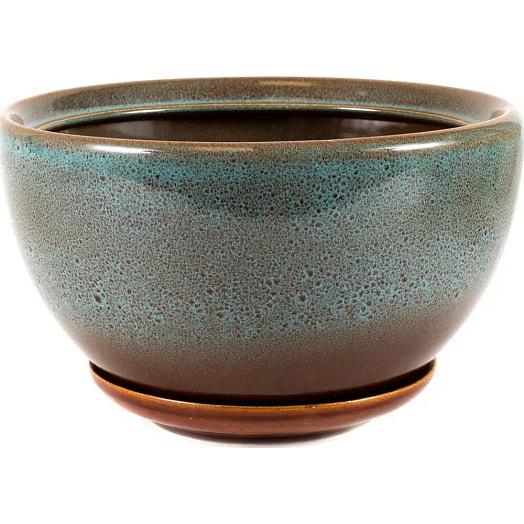 Горшок для цветов керамический камелия голубой люкс 16*9см арт.3494 Россия