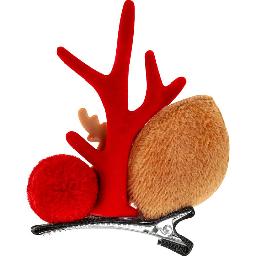 Набор заколок для волос Новогодний олень (2шт, 8*5см) арт.НУ-1936 Китай