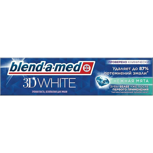 Зубная паста 3D White Нежная мята 75мл procter & gamble Германия Blend-a-med