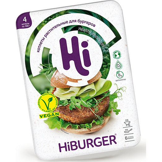 П/ф растительный Котлеты HiBURGER зам 400г ЭФКО-Каскад Россия HI
