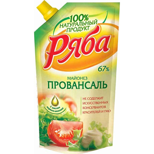 Майонез Провансаль 67% 410г пакет с дозатором Россия