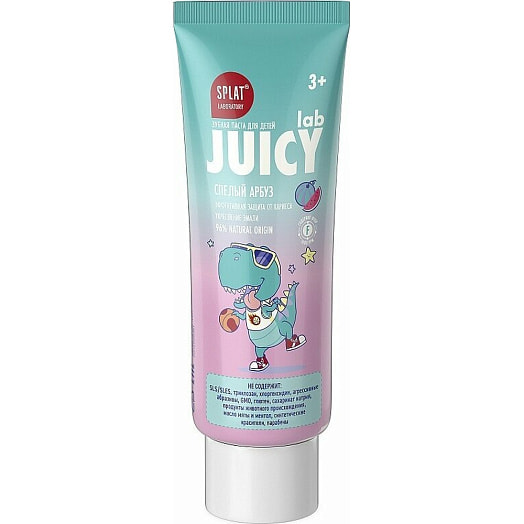 Зубная паста JUICY Lab арбуз 55мл со фтором для детей 3+ SPLAT Россия SPLAT