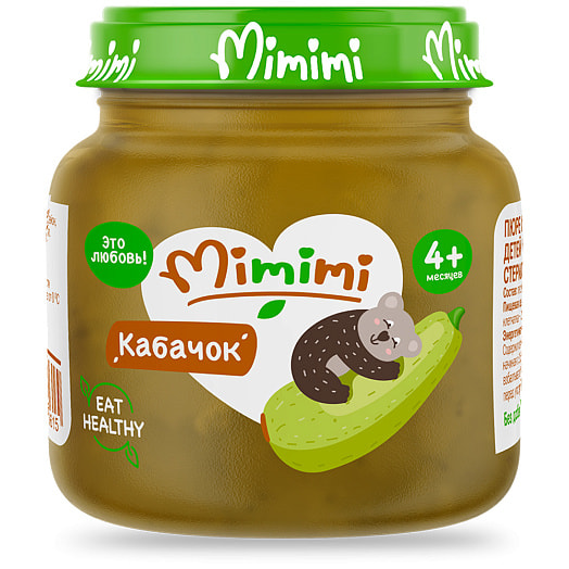 Пюре из кабачков для дет/пит с 4мес. 80г ст/б ООО Беллакт-столица Беларусь