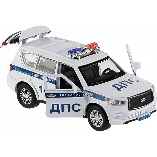 Машина металл INFINITI QX80 Полиция арт. QX80-12POL-WH Россия