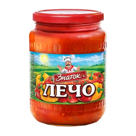 Лечо натуральное Знаток 680г ст/б Юнона Инвест ЛТД Россия