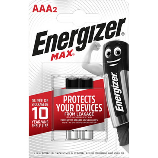 Батарейки алкалиновые Energizer MAX ААA-LR03, 2шт. Energizer Сингапур Energizer