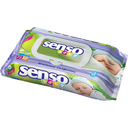 Салфетки влажные детские Senso baby 72шт БелЭмса Беларусь