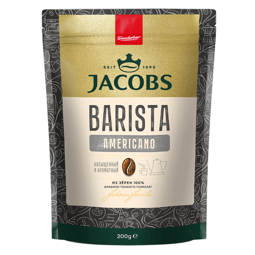 Кофе Jacobs Barista Editions Americano 200г дой-пак раств. Якобз Дау Эгбертс Россия