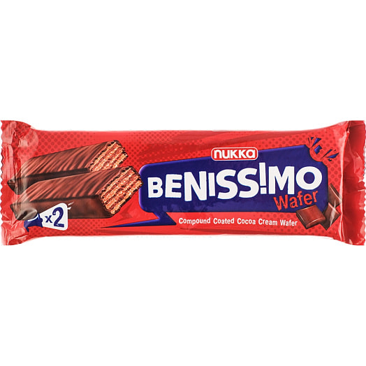 Вафли NUKKA Benissimo 50г глазированные с шоколадным вкусом FMCG TRADE GIDA LIMITED SIRKETI, Турция Турция