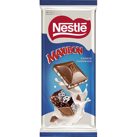 Молочный шоколад Maxibon Cookie Sandwich 80г мороженое, печенье ООО Нестле Россия Россия Нестле