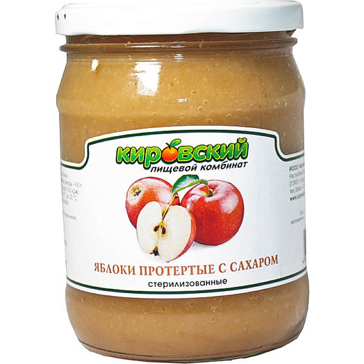 Яблоки протертые с сахаром 500мл ПЭТ Кировский пищевой ко Беларусь