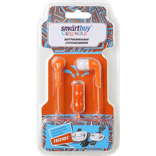 Внутриканальные наушники Friends карт/уп. с разветвителем красные арт.SBE-9210 Smartbuy Technology Inc. Китай Smartbuy