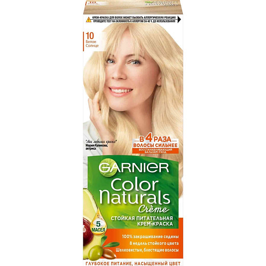 Крем-краска стойкая Color Naturals Creme 149г 10 белое солнце Россия