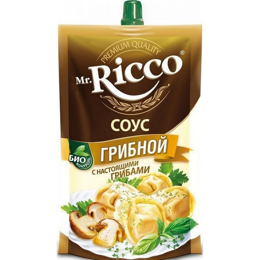 Соус Mr.Ricco Грибной 210г дой-пак Казанский ЖК АО Россия