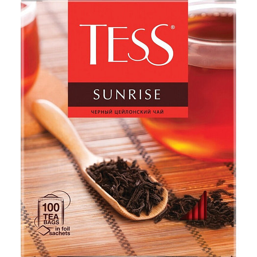 Чай черный Tess Sunrise 180г (100*1,8гр) Россия