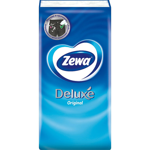 Носовые платки Zewa Deluxe 3-слойные 10*10 Россия
