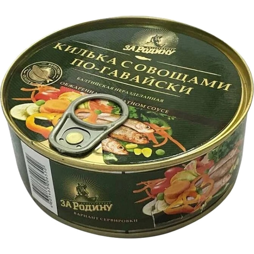 Килька балтийская н/р в томатном соусе по-гавайски (ключ) 240г ж/б Россия