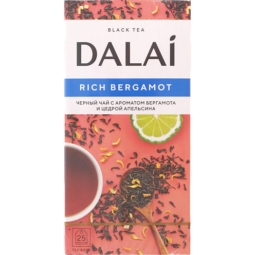 Чай Dalai Rich Bergamot 45г черный 25 шт ООО Мал Ком Россия Dalai
