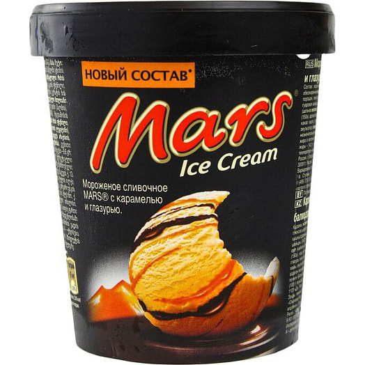 Мороженое сливочное Mars с карамелью 300г ООО Юнилевер Русь Россия Mars