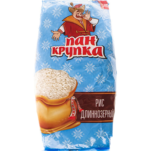 Крупа рис Пан Крупка длиннозерный шлифованный 700г Энерджи Групп Вьетнам