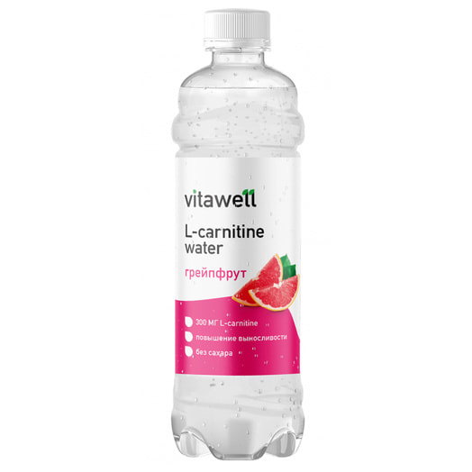 Напиток б/алк Vitawell L-carnitine water Грейпфрут 500мл ПЭТ ООО Водносоковая компания Россия