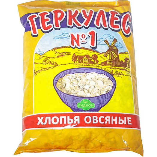 Хлопья Геркулес 400г пакет овсяные N1 Беларусь