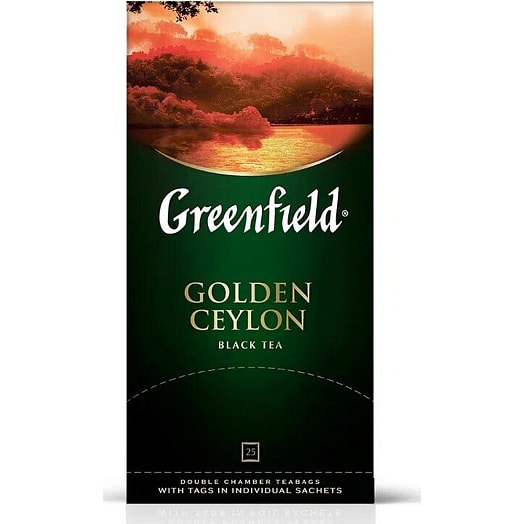 Чай Greenfield Golden Ceylon 50г черный цейлонский 25*2г Орими Россия
