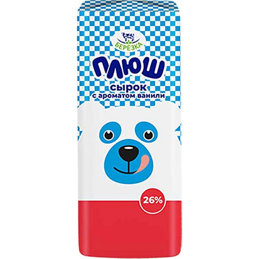 Сырок Плюш 26% 45г с ароматом ванили, глазир. Савушкин Беларусь Савушкин