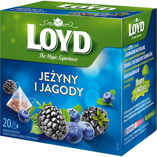Чайный напиток Loyd Ежевика и черника 20пак*2г Польша
