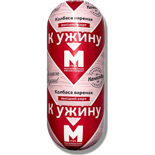 Колбаса К ужину вареная в/с из мяса цыплят-бройлеров 400г Беларусь Могилевский мясокомбинат