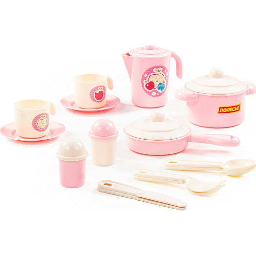 Набор детской посуды Настенька V6 18 элементов арт.79923 СООО ПП Полесье Беларусь Полесье