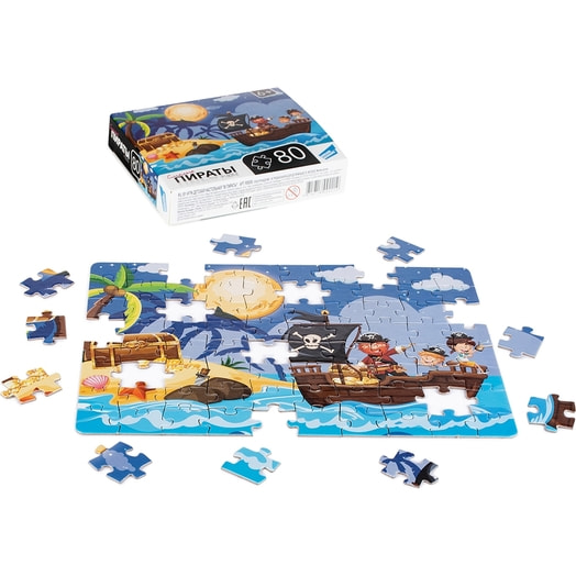 Пазлы 80 Пираты арт.RI8008C ООО Желтый крокодил Беларусь DREAM MAKERS-BOARD GAMES
