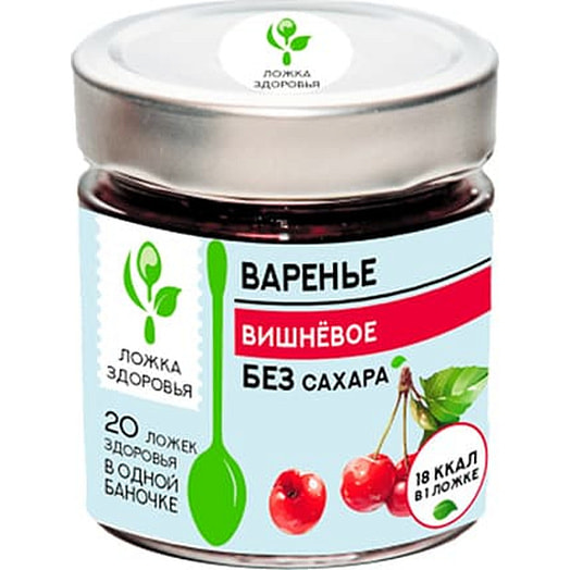 Варенье Ложка здоровья вишневое без сахара 200г ст/б Си-Продукт (Торжок) Россия
