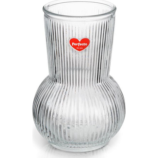 Ваза для цветов Floral стеклянная, 19х11,5см арт.30-199501 ECO GROUP HONG KONG LIMITED. UNIT 617, 6F, 131-132 Китай PERFECTO LINEA