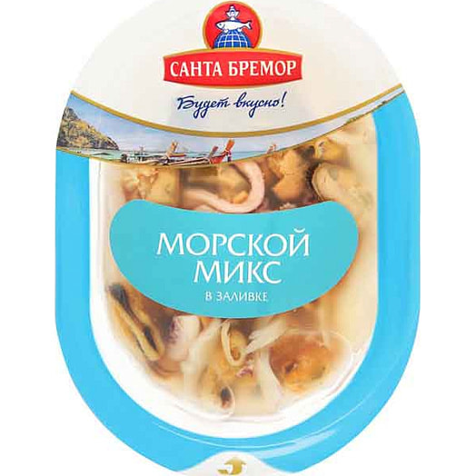 Коктейль из морепродуктов Морской микс 180г в заливке Беларусь
