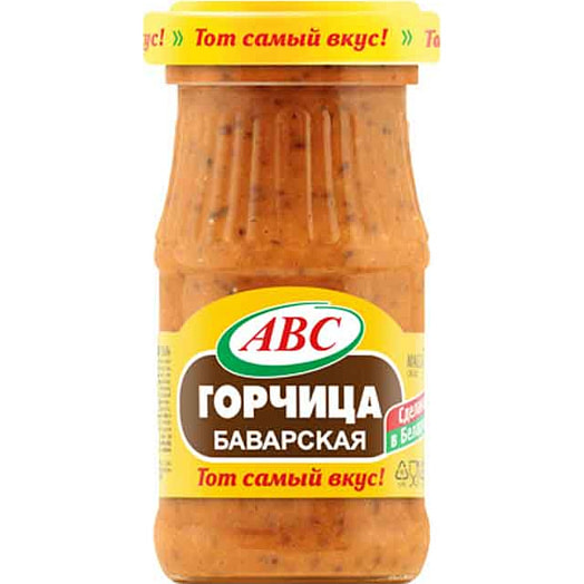 Горчица АВС 160г ст/б баварская Беларусь
