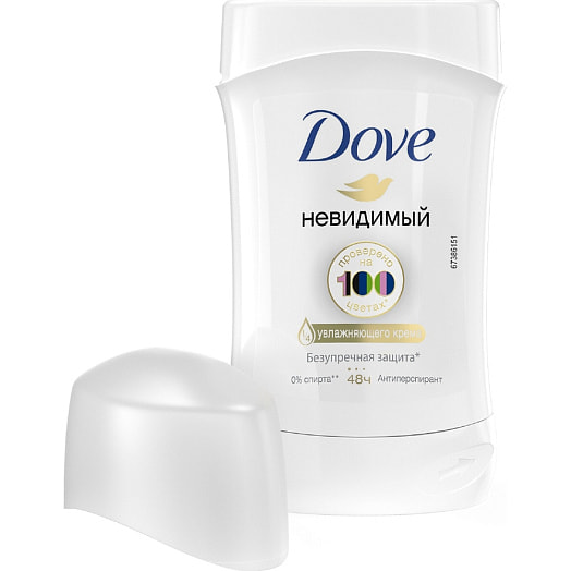 Антиперспирант-карандаш DOVE 40мл Невидимый Россия
