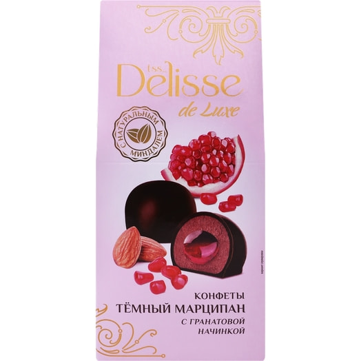 Конфеты Delisse de Lux Темный марципан с гранатовой начинкой 98г Россия