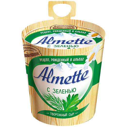 Сыр творожный Almette 60% 150г с зеленью Россия