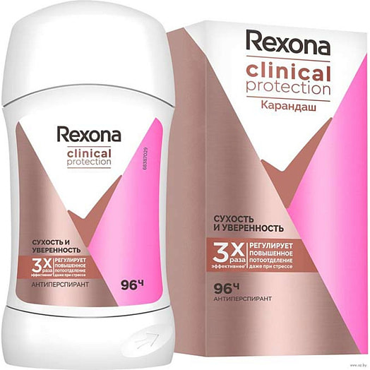 Антиперспирант 40мл сухость и уверенность  Unilever Россия REXONA CLINICAL PROTECTION