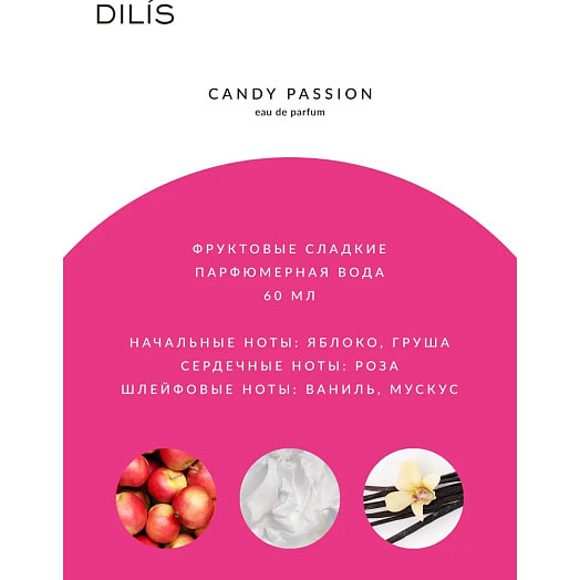 Парфюмерная вода для женщин Candy Passion 60мл ЗАО Дилис Косметик Беларусь ДИЛИС