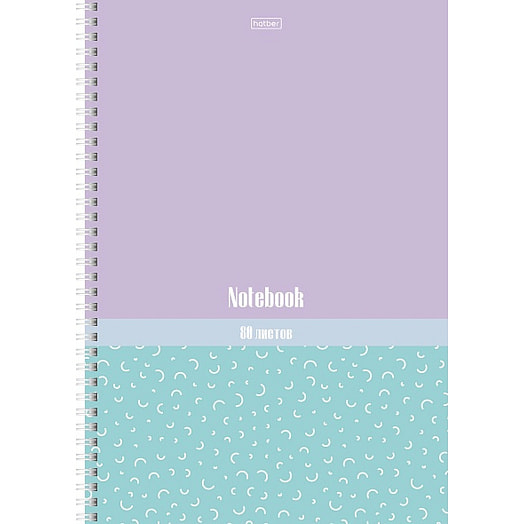 Тетрадь Скобочки 80л, А4, клетка, на гребне арт.80Т4лВ1гр Хатбер-М ООО Россия Hatber