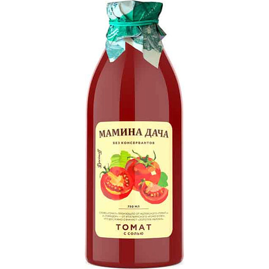 Сок Мамина дача Томатный 750мл ст/б с мякотью Россия